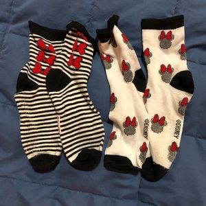 2 pairs of Disney Minnie Socks